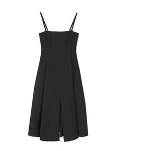 Audrey Hepburn was a black halter dress